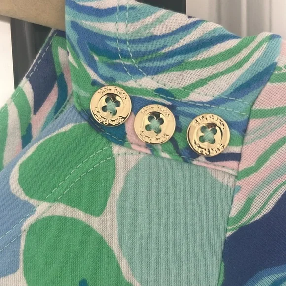 Lilly Pulitzer Floral Print Dress with 3/4 Sleeves UPF-50 - Picture 6 of 7